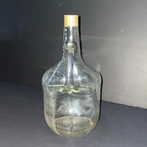 Glass Liquor Bottle Half Gallon Jug Handle Vintage Decanter Home Decor - Picture 3 of 10